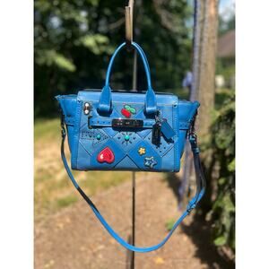 RARE $695 COACH Swagger 27 embellished Canyon Quilt leather w/COA & Dustbag